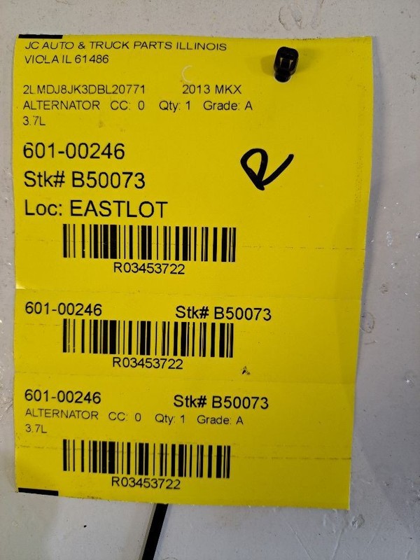 Alternator Without Turbo 175 Amp Fits 09-19 FLEX 3453722