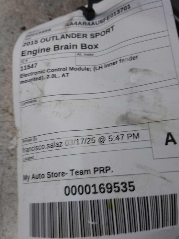 2015 Mitsubishi Outlander Sport ECM Engine Control Module OEM 1860C422 144K