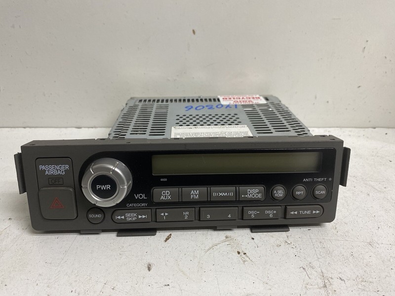2006-2008 Honda Ridgeline NON-NAV Radio Stereo 2 DIN Disc CD 39100-SJC-A400