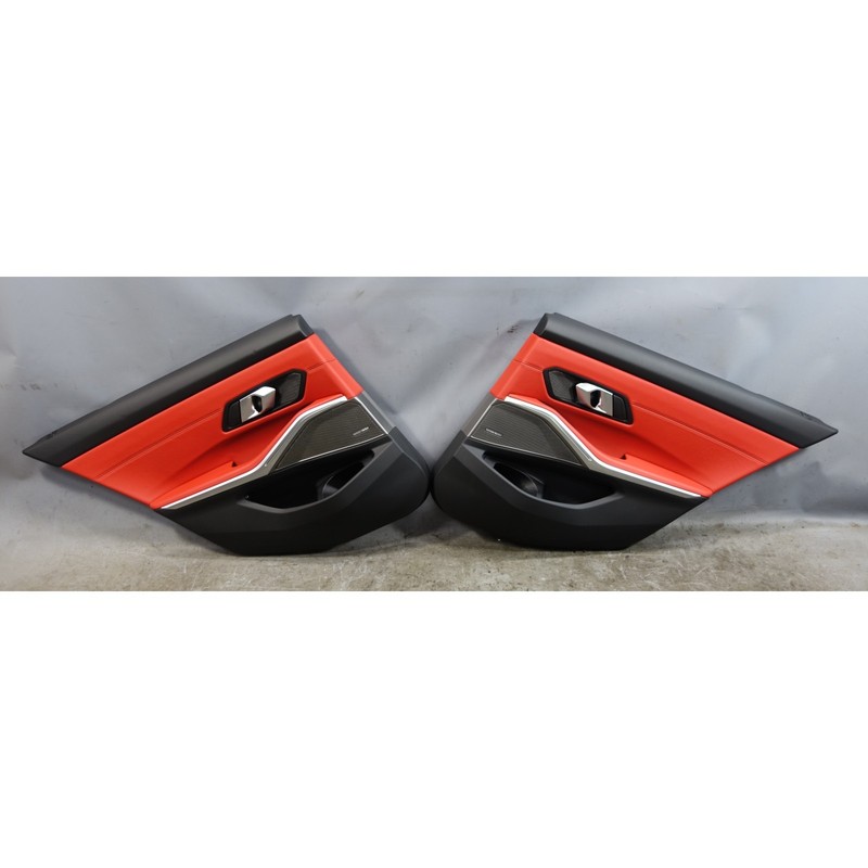 19-25 BMW G80 M3 G20 3-Series Rear Interior Door Card Panel Fiona Red Leather OE