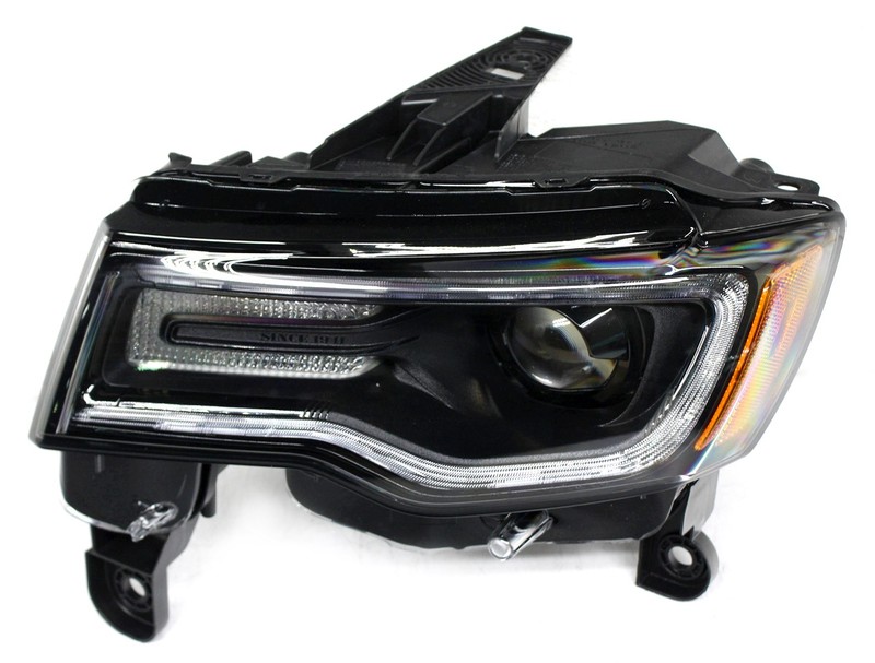 OEM Left Driver Side Bi-Xenon Headlamp For Jeep Grand Cherokee Black Bezel