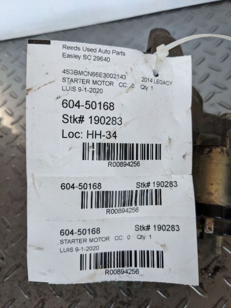 Starter Motor CVT Fits 08-15 LEGACY 894256