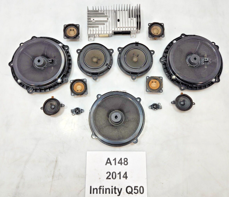 ✅ 14-20 OEM Infiniti Q50 Front Rear Left Right Audio Sound Speaker Bose SET
