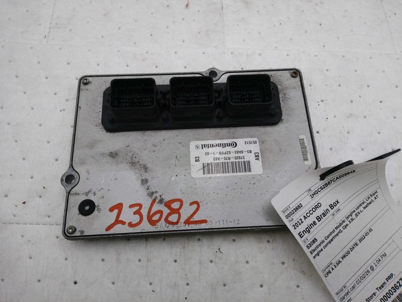 2012 Honda Accord Engine Control Module ECM 3.5L OEM Black 116K Miles