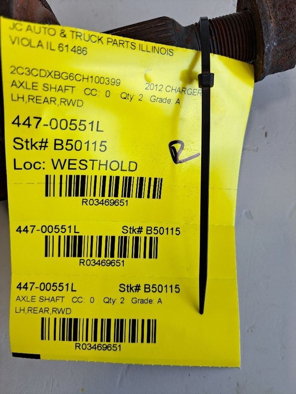 Driver Left Axle Shaft Rear Axle RWD 3.6L Fits 11-14 300 3469651