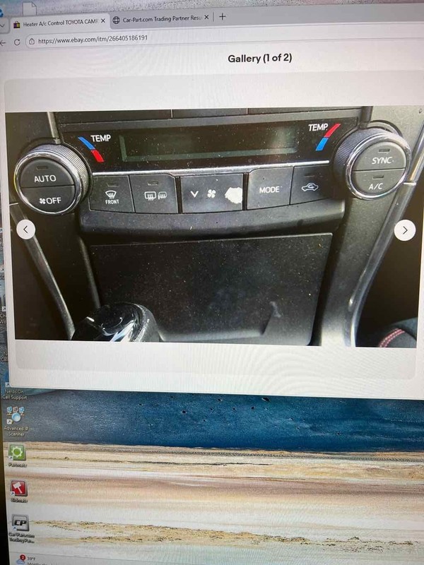 Heater A/c Control TOYOTA CAMRY 15 16 17
