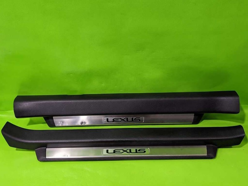 13-15 GS350 DRIVER LEFT PASSENGER RIGHT FRONT DOOR SCUFF SILL PLATE OEM 4492-43