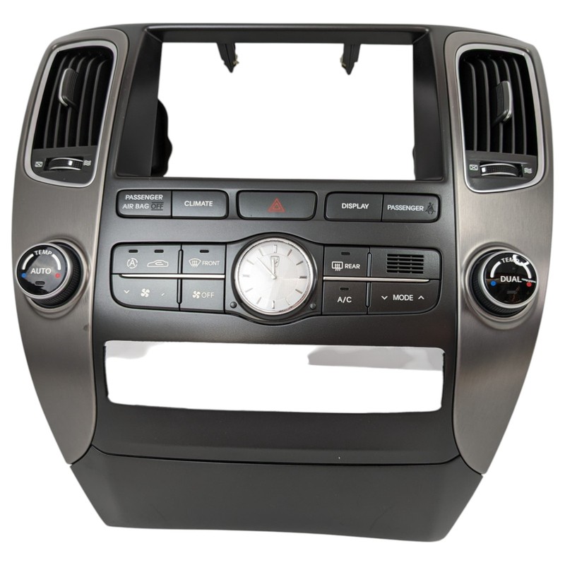 11-13 Hyundai Equus Dash Panel A/C Heater Climate Switch Clock Bezel Air Vents