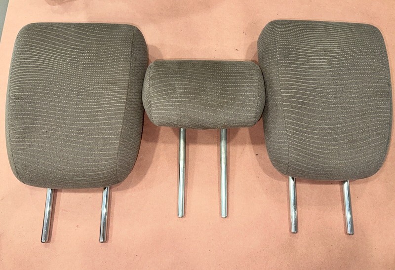 SET OF 3 I 2011 - 2017 Honda Odyssey Headrests 3rd Row Rear Grey Cloth OEM