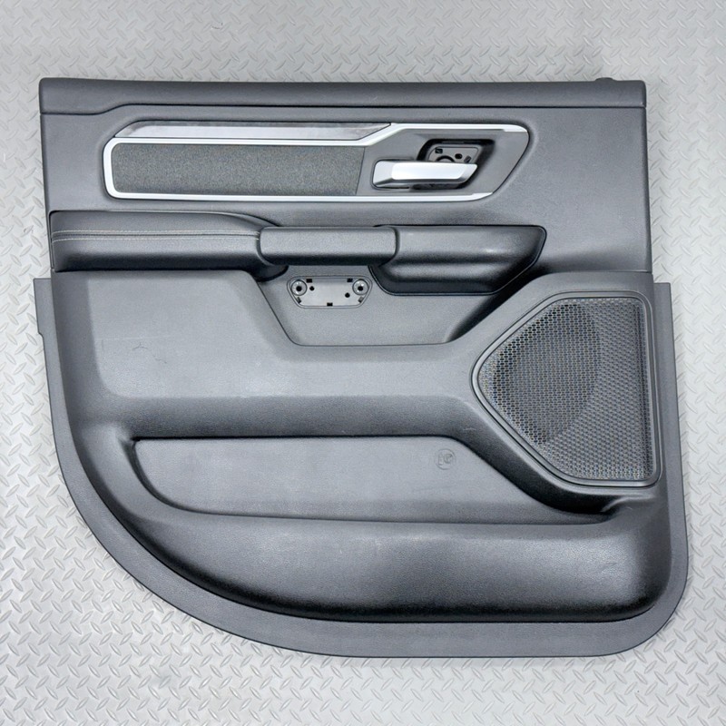 ✅ 2019-26 RAM 1500 Crew Cab Big Horn OEM REAR LEFT DOOR TRIM PANEL Black DRIVER