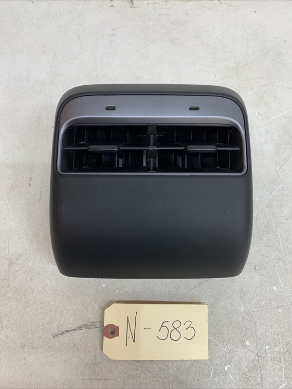 2017-23 TESLA MODEL 3 REAR CENTER CONSOLE AIR VENT USB C PORT TRIM OEM 583 B14