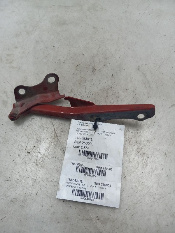 96 97 98 TOYOTA 4 RUNNER DRIVER LEFT HOOD HINGE RED-3L5