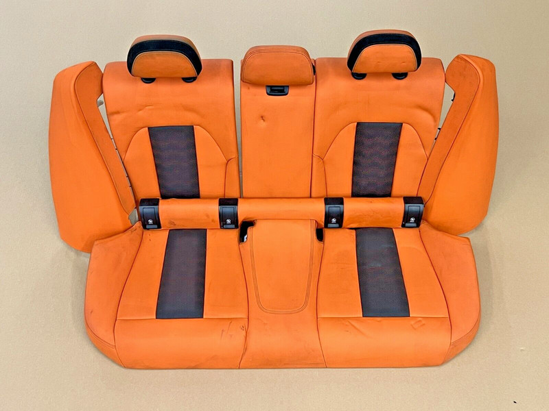 ⭐2021-2023 BMW M3 G80 SEDAN COMPLETE REAR SEAT BENCH ORANGE W/SUEDE OEM LOT2506