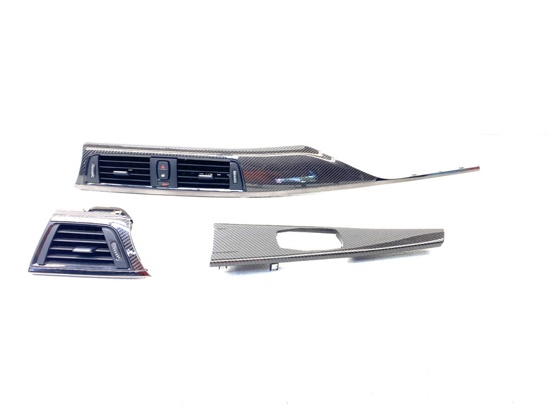 15 16 BMW M3 M4 F80 F82 FRONT CARBON FIBER INTERIOR TRIM PANEL SET OEM #A0.54
