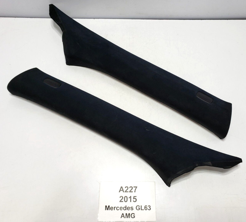 ✅12-19 OEM Mercedes X166 GL63 AMG Front Right Left A Pillar Cover Trim SET NOTE*