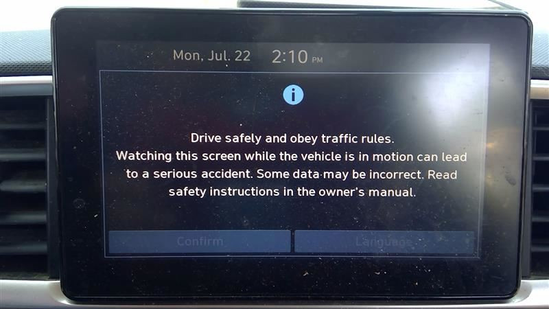 2020-2022 Hyundai Venue NON-NAV Radio Stereo Menu Info 8" Touch Screen