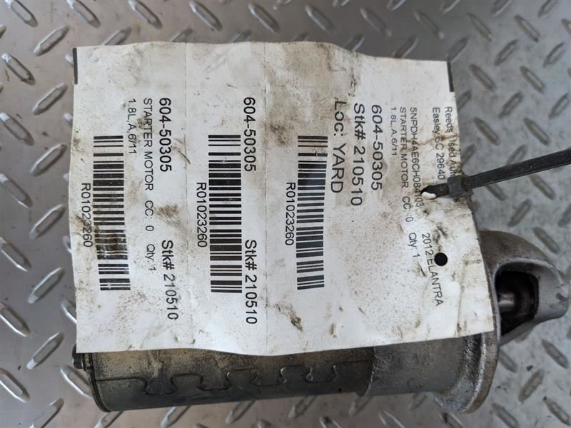Starter Motor Sedan US Built ID 361002E550 Fits 11-14 ELANTRA 1023260