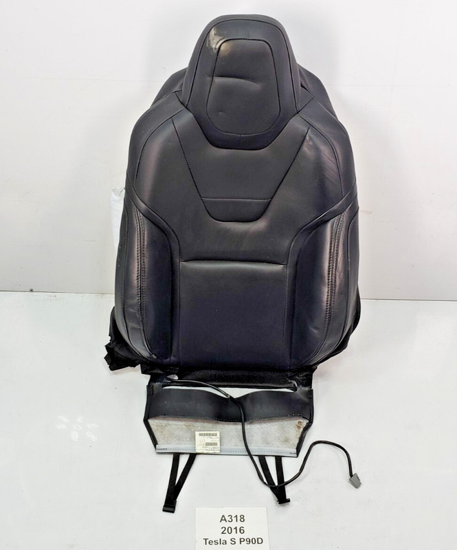 ✅ 16-20 OEM Tesla S Front Right Passenger Seat Upper Cushion Leather Black NOTE*