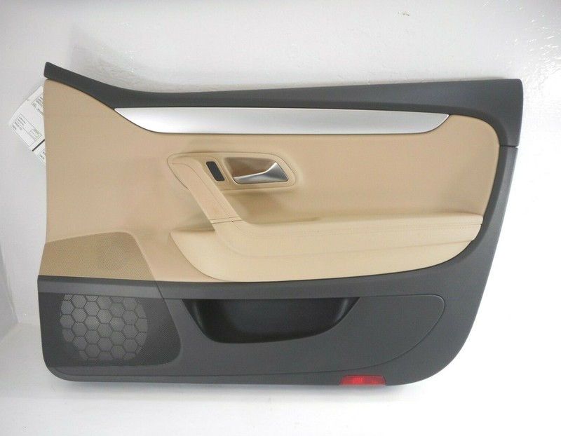 13 Volkswagen CC Front Passenger Right Interior Door Trim Panel OEM Desert Beige