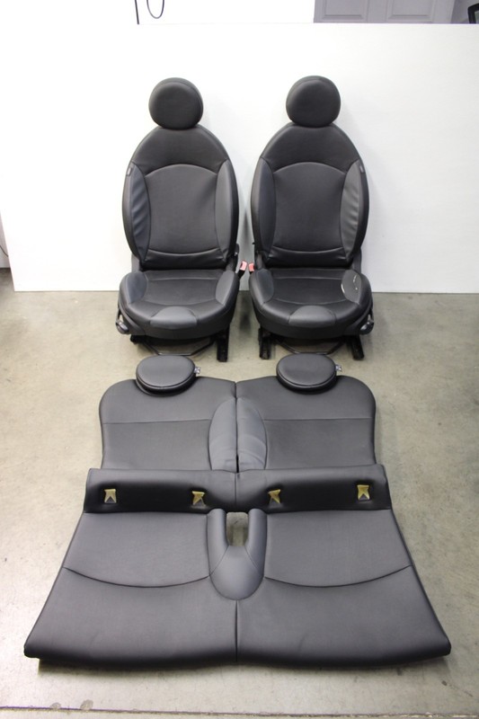 Mini Cooper Black Vinyl Seats Front Rear Seat Set R56 Genuine Oem 2007-2013