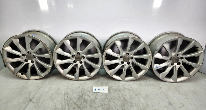 ✅ 13-17 OEM Audi A5 8T Alloy Wheel Rim 19x8.5J ET32 Silver SET NOTE*