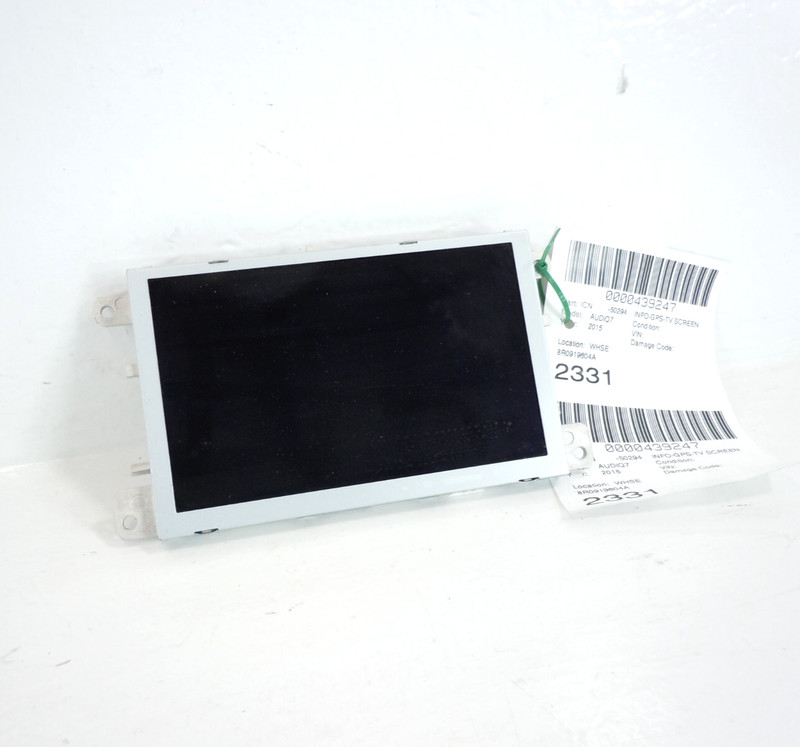 2013-2015 Audi Q7 Front Information Display Screen Opt 8DS OEM 8R0919604A