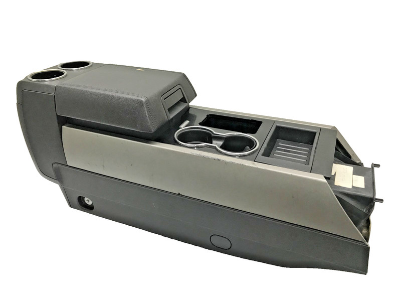 2007-2014 Expedition OEM Center Floor Console Storage Cupholder Armrest Gray
