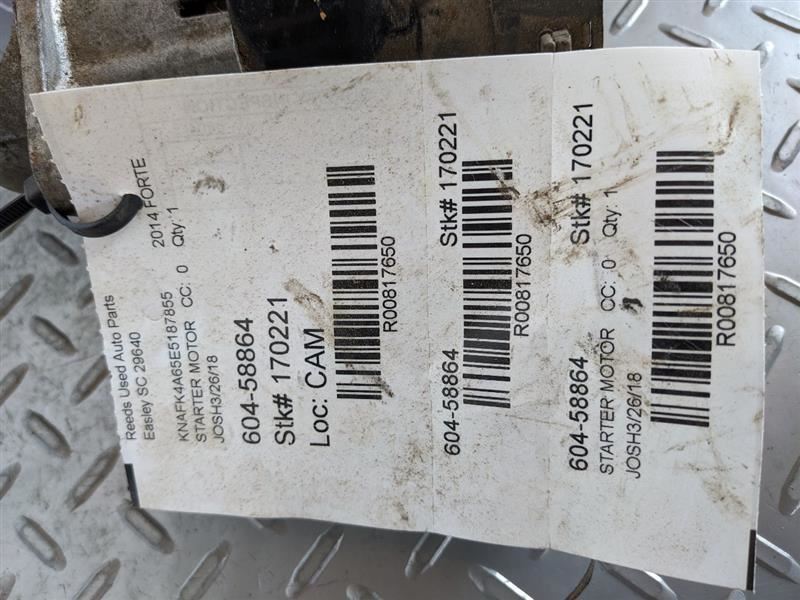 Starter Motor Korea Built Fits 13-14 17-20 ELANTRA 817650