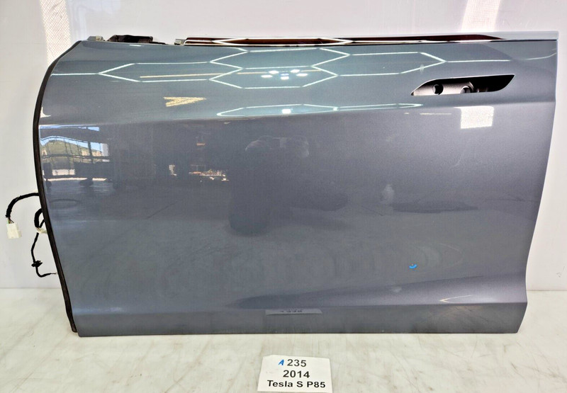 ✅ 12-16 OEM Tesla Model S Front Left Driver Side Door Shell Panel Gray PMTG*
