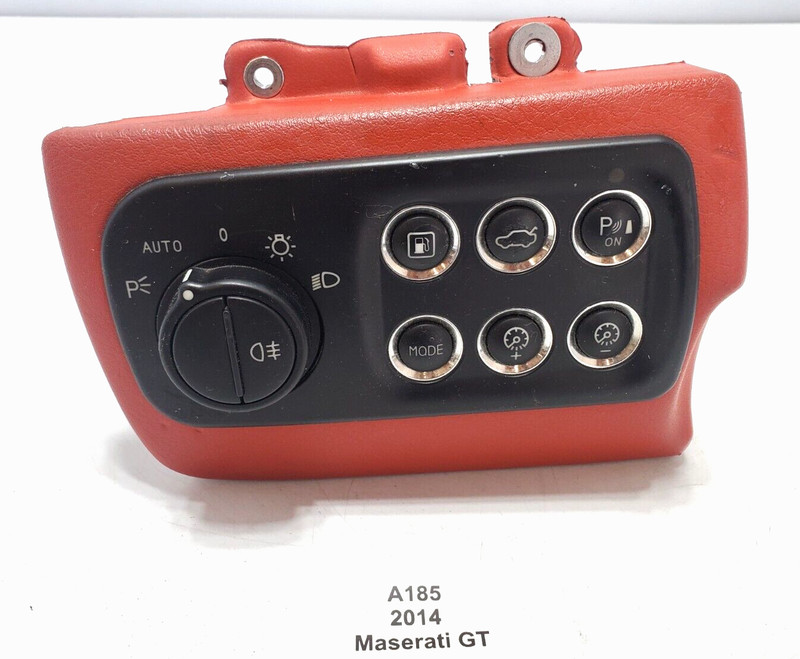 ✅ 08-16 OEM Maserati GT M145 Headlight Control Switch Module Rosso Red 51k
