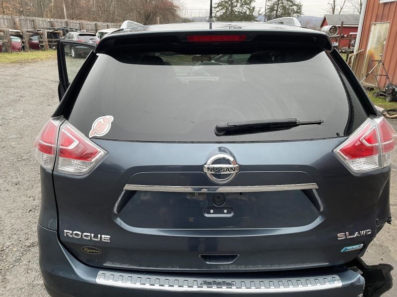 2014-2016 Nissan Rogue Tail Gate Blue Ripped Right Passenger Lower Corner