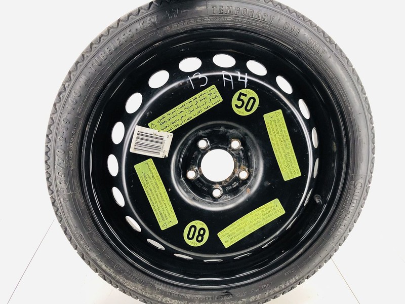 09-16 AUDI A4 QUATTRO EMERGENCY SPARE TIRE WHEEL 125/70R19 100M OEM
