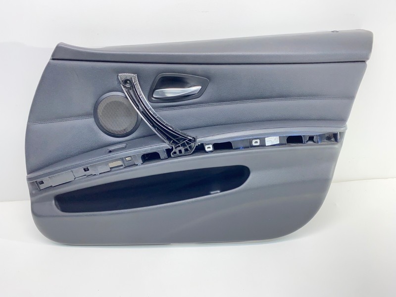 06-12 BMW E90 E91 3 Series Front Right Door Card Trim Panel Leather Black OEM✅