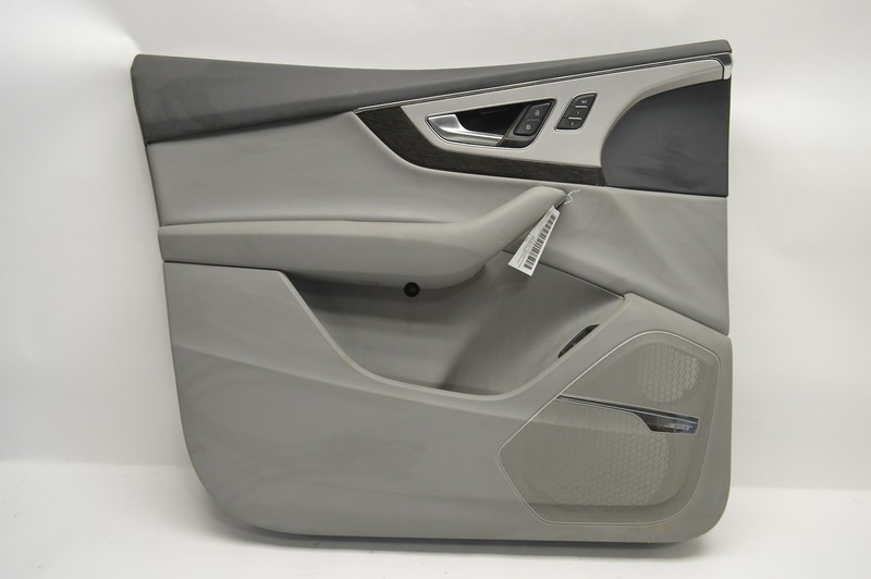 2017-2019 AUDI Q7 FRONT LEFT DRIVER SIDE INTERIOR DOOR PANEL TRIM COVER GRAY OEM