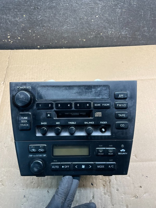 1998 Lexus Es300 Radio Receiver Tape Casette Climate Control OEM W1295 DG