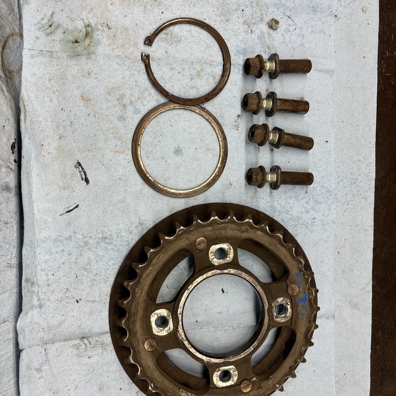 1975 Vintage Honda MotorcycleCL360 Rear Wheel sprocket, and mounting bolts