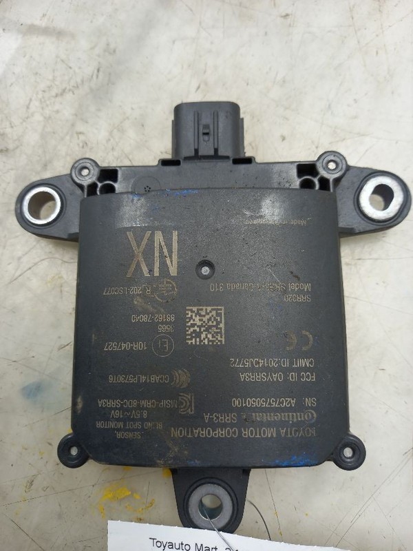 18 19 LEXUS NX300 F-SPORT REAR PASSENGER RIGHT BLIND SPOT MODULE 88162-78040