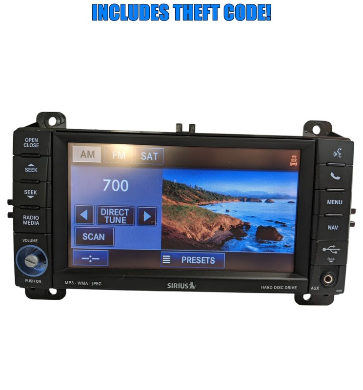 11-13 Dodge Durango Jeep Grand Cherokee Screen Navigation Radio Display W/ CODE