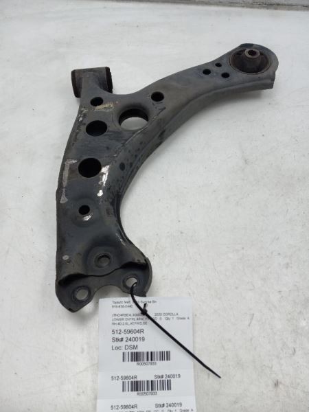 19-23 TOYOTA COROLLA 2.0L FWD AT PASSENGER SIDE FRONT LOWER CONTROL ARM
