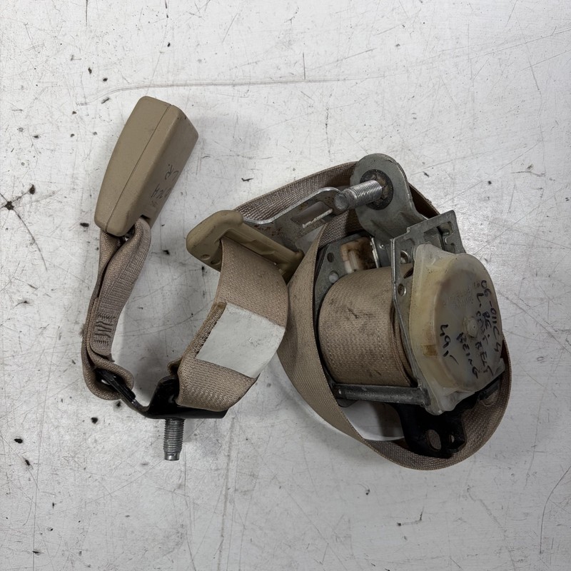 06-11 Honda Civic 4D Left Rear Seat Belt Retractor & Buckle Beige OEM