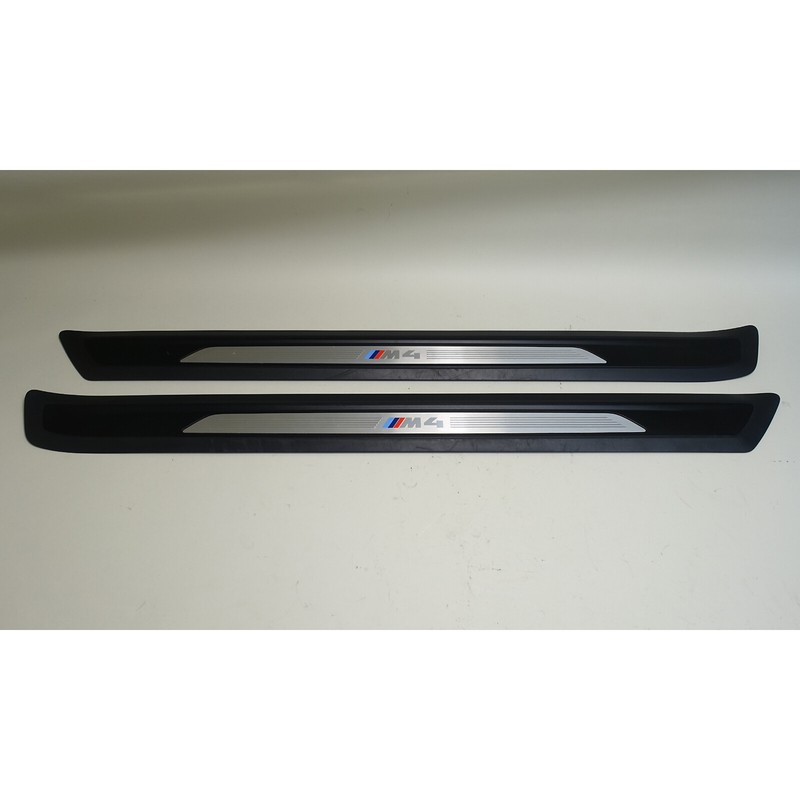 2015-2018 BMW F82 M4 Factory Coupe Door Sill Entry Covers Left Right OEM