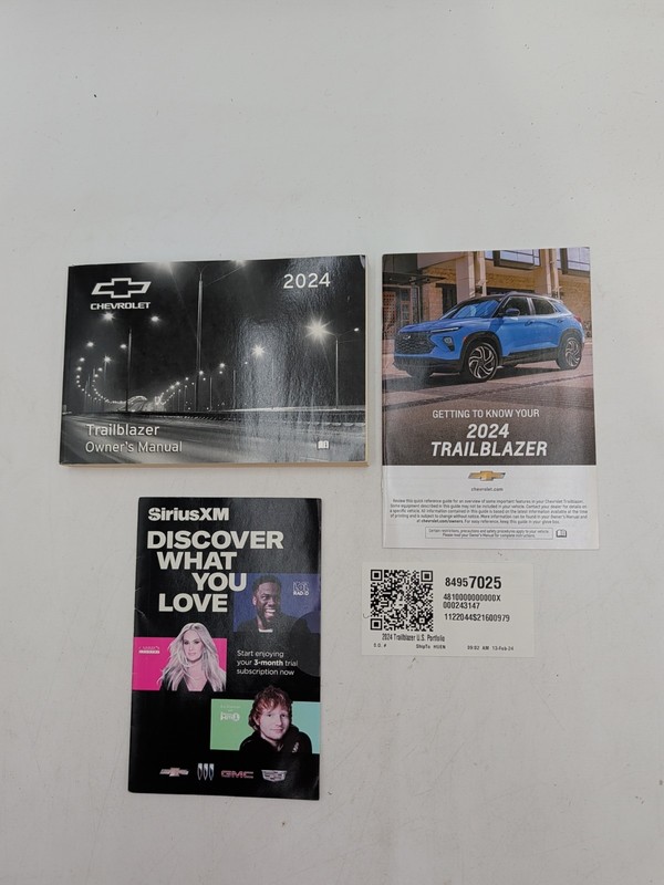 2024 CHEVROLET TRAILBLAZER OWNERS MANUAL SET LS, LT, ACTIV, and RS