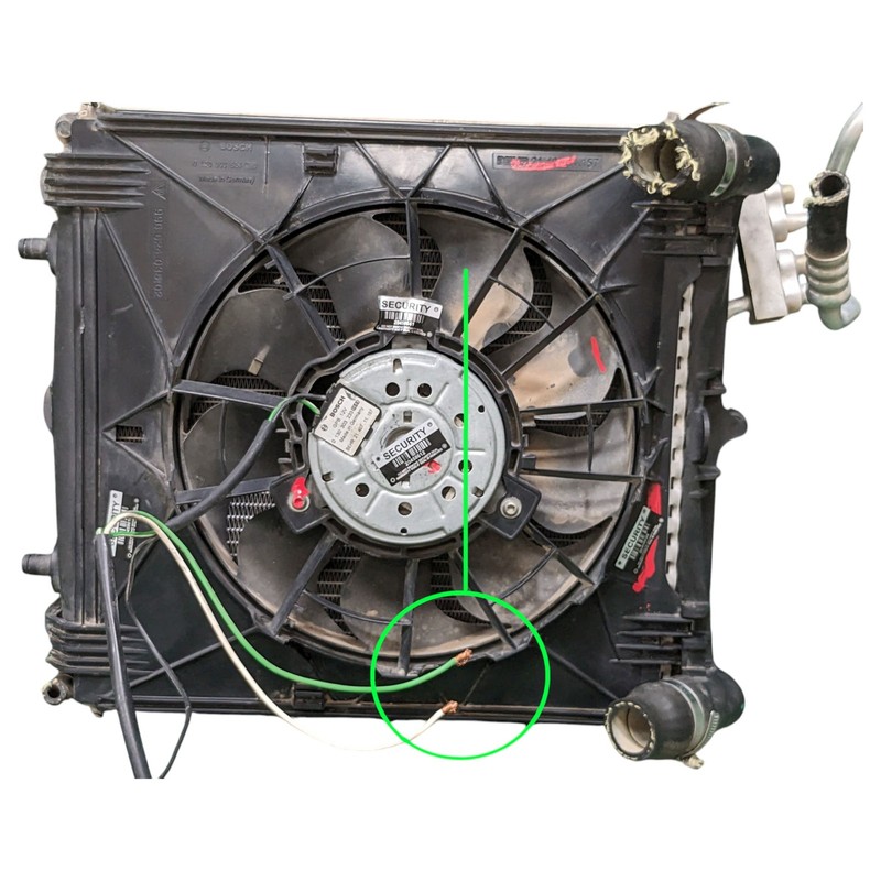 1997-2004 Porsche Boxster 2.7L Passenger Right Front Radiator Assembly Fan