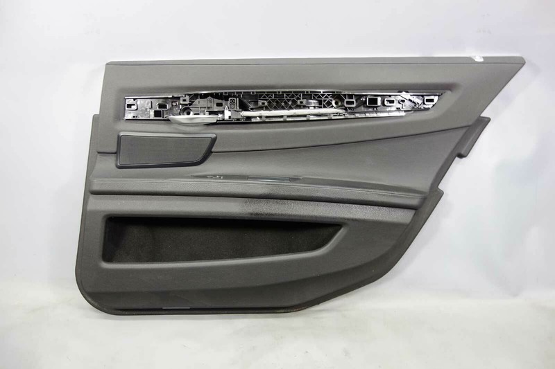 2009-2015 BMW F02 7-Series Li Long Right Rear Int Door Panel Trim Skin Black OEM