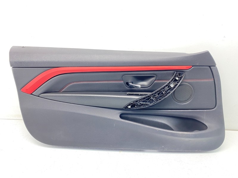 14-20 BMW F32 F33 4 Series Front Left Driver Side Door Panel Card Black/Red OEM✅