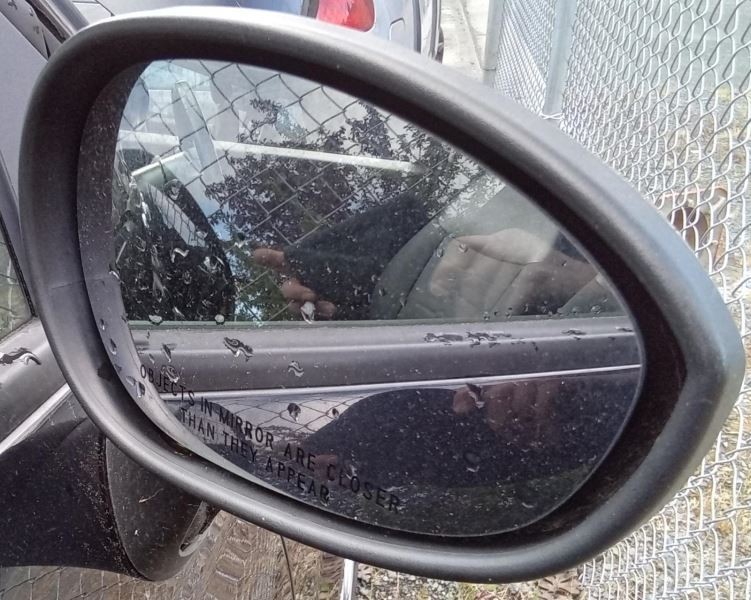 2012-2017 FIAT 500 RH Side Door Mirror Painted Black w/o blind spot 68083490AE