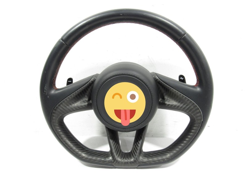 17-23 Mclaren 720S 2018 Carbon Steering Wheel Assembly w/ Paddle Switch !Y2