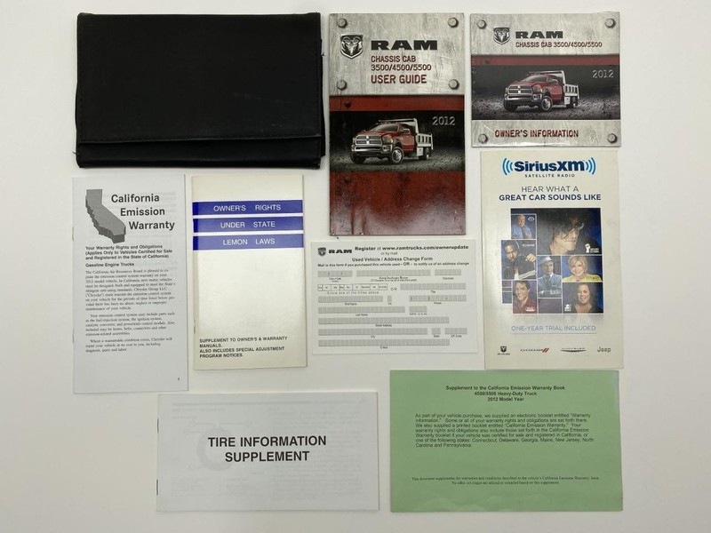 Owners Manual 2012 Dodge Ram Chassis Cab 3500 4500 5500 86679