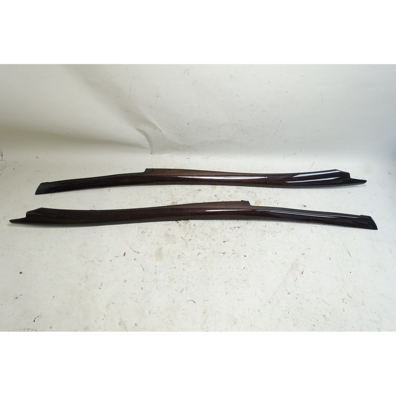 2007-2014 BMW E70 X5 E71 X6 Front Center Console Wood Trim Strip Pair Bamboo OEM