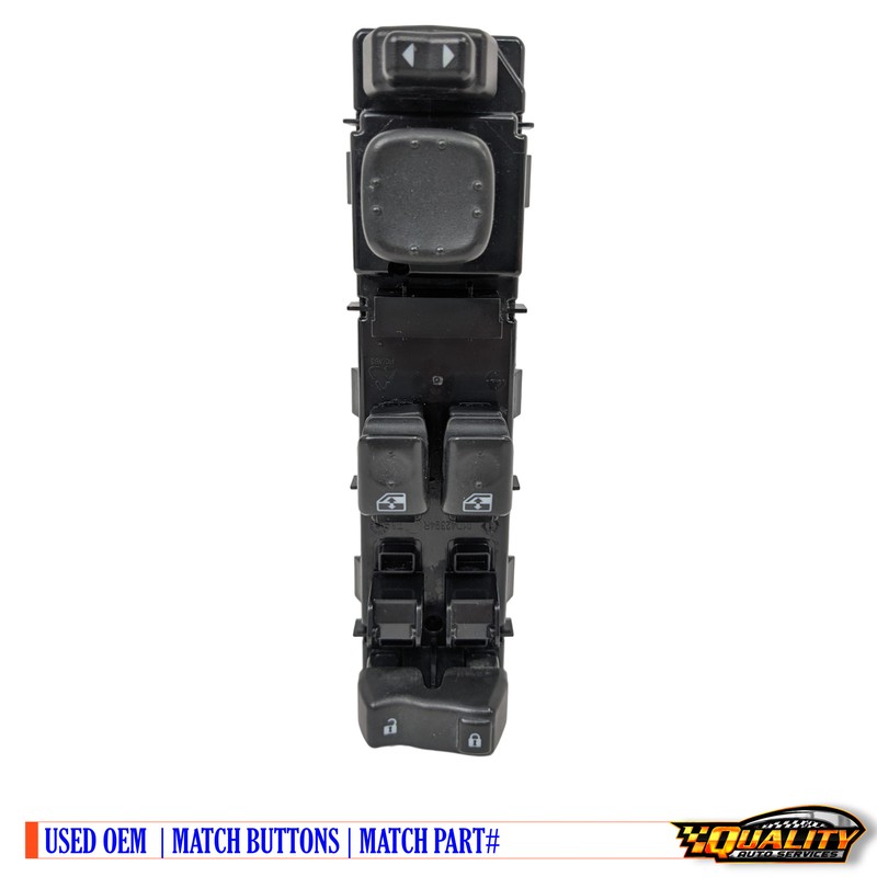 03-06 Silverado Extended Cab Black Front Master Power Window Control Switch OEM